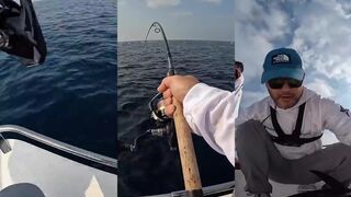 Охота за тунцом морская рыбалка в Фуджейре желтопёрка и тяжёлый кастинг с катера