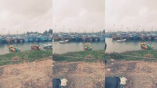 Хиккадува порт Шри-Ланка рыбацкая гавань лодки сети и запах свежего морского улова