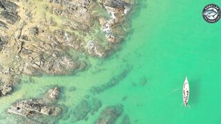 Рыболовные районы у Khao Lak вид с дрона на охотничьи места и тропическое побережье Таиланда