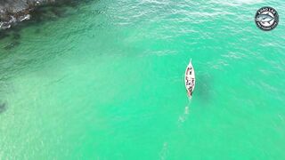 Рыболовные районы у Khao Lak вид с дрона на охотничьи места и тропическое побережье Таиланда