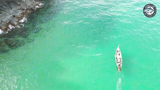 Рыболовные районы у Khao Lak вид с дрона на охотничьи места и тропическое побережье Таиланда