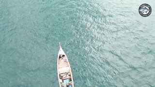 Рыболовные районы у Khao Lak вид с дрона на охотничьи места и тропическое побережье Таиланда