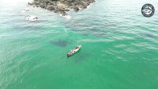 Рыболовные районы у Khao Lak вид с дрона на охотничьи места и тропическое побережье Таиланда