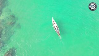 Рыболовные районы у Khao Lak вид с дрона на охотничьи места и тропическое побережье Таиланда