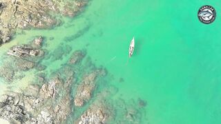 Рыболовные районы у Khao Lak вид с дрона на охотничьи места и тропическое побережье Таиланда