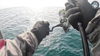 Большая queenfish на поппер - выматывает шнур в ноль у побережья Khao Lak Thailand