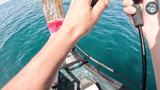 Безумный лайт крупная queenfish на джиг морская рыбалка на побережье Khao Lak в Таиланде