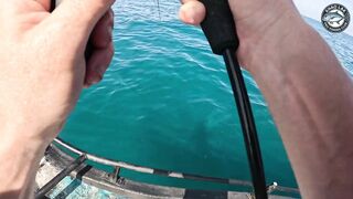 Безумный лайт крупная queenfish на джиг морская рыбалка на побережье Khao Lak в Таиланде