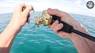 Безумный лайт крупная queenfish на джиг морская рыбалка на побережье Khao Lak в Таиланде