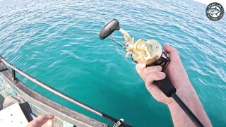 Безумный лайт крупная queenfish на джиг морская рыбалка на побережье Khao Lak в Таиланде