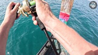 Безумный лайт крупная queenfish на джиг морская рыбалка на побережье Khao Lak в Таиланде