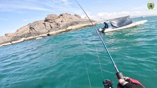 морская рыбалка в Mũi Né у берега в тихую погоду и улов на ужин