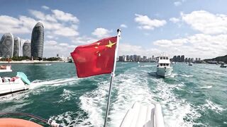 Хайнань морской круиз на яхте 2024 гидроцикл и удочки в одном дне