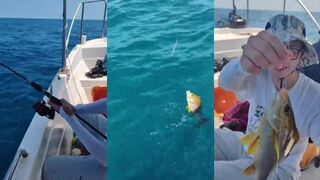 Парень с девушкой в 三亚 ушли в море и отбили поездку уловом