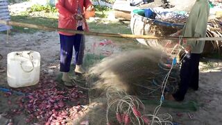 Phan Thiet рыбацкая деревня утром лодки лед и голоса на причале