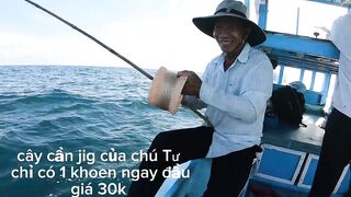 Ngày đầu ra khơi на đảo Phú Quý 2025 - морская рыбалка на Phú Quý. Что за монстр?
