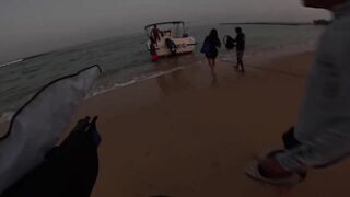 морская рыбалка на Hikkaduwa с GT короткий выезд и мощные рывки