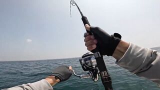 морская рыбалка на Hikkaduwa с GT короткий выезд и мощные рывки