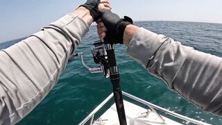 морская рыбалка на Hikkaduwa с GT короткий выезд и мощные рывки