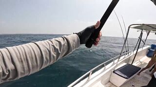 морская рыбалка на Hikkaduwa с GT короткий выезд и мощные рывки