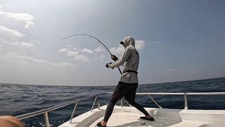 морская рыбалка на Hikkaduwa с GT короткий выезд и мощные рывки