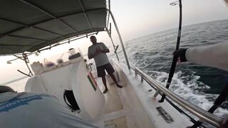 морская рыбалка на Hikkaduwa с GT короткий выезд и мощные рывки