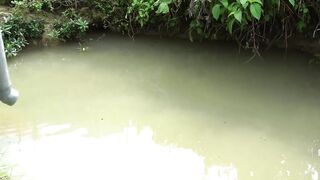 Голыми руками за сомом и карпом в рисовом поле. Реально так можно?