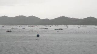 Лодки в Cam Ranh Bay, Vietnam и утренний выход на воду