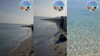 Огромная барракуда, пляжная рыбалка в Varadero / Варадеро на самом берегу