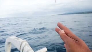 Как ловят tongkol по старинке в Bali на открытой воде у местных