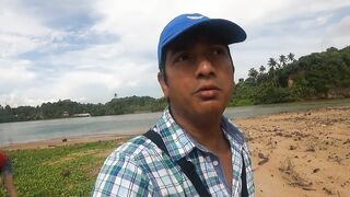 морская рыбалка на Weligama beach Sri Lanka много видов с одного тропического берега