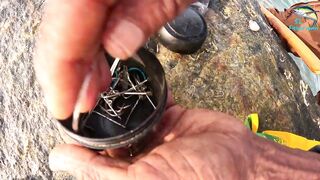 Морская рыбалка в Шри-Ланке с бамбуковой удочкой, трофейная рыба и старая школа