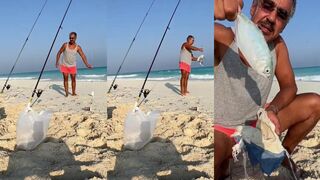 морская рыбалка в Египте - ساحل и что реально ловят у кромки воды