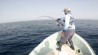 морская рыбалка в Oman перетяг с yellowfin tuna и Shimano Stella SW14K в деле