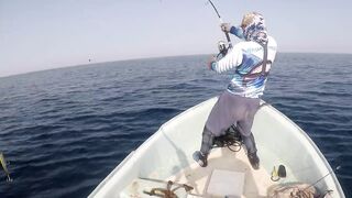 морская рыбалка в Oman перетяг с yellowfin tuna и Shimano Stella SW14K в деле