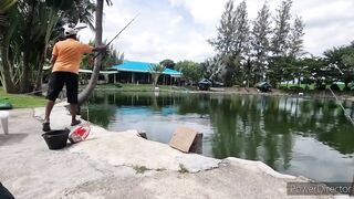 Hua Hin Fishing Lodge Sep 2024 гигантский сиамский карп и тяжелая борьба