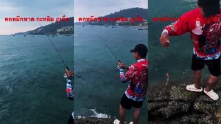 หาดกะหลิม ภูเก็ต ловля кальмара ночью и как держать темп проводки