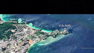 ชายฝั่ง ภูเก็ต вечером - рыбалка на Phuket / Пхукет с берега под закат