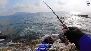 ชายฝั่ง ภูเก็ต вечером - рыбалка на Phuket / Пхукет с берега под закат