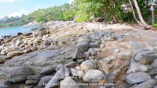 ชายฝั่ง ภูเก็ต вечером - рыбалка на Phuket / Пхукет с берега под закат