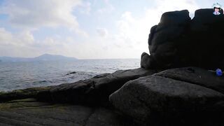 ชายฝั่ง ภูเก็ต вечером - рыбалка на Phuket / Пхукет с берега под закат