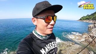 морская рыбалка на ภูเก็ต из отеля и у берега в первом выпуске EP1