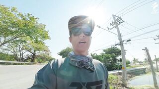 Крупный snakehead на придорожном споте в Таиланде и бодрый выезд с утра