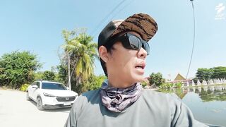 Крупный snakehead на придорожном споте в Таиланде и бодрый выезд с утра