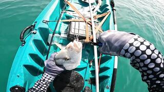 Dubai UAE - морская рыбалка с каяка ультралайт джиг по kingfish и GT