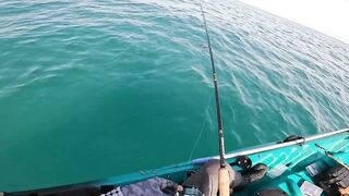 Dubai UAE - морская рыбалка с каяка ультралайт джиг по kingfish и GT