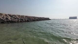 Dubai морская рыбалка в Dubai последний день с берега часть 4