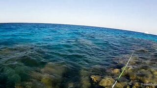 Рыбалка в Хургаде с берега часть 1 камни и первые поклевки на рассвете