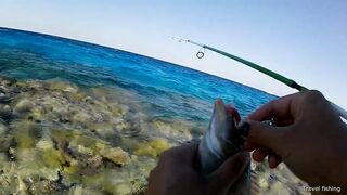 Рыбалка в Хургаде с берега часть 1 камни и первые поклевки на рассвете