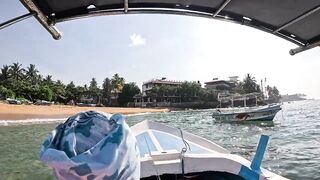 Unawatuna Унаватуна рыбалка с лодки утром и как выбирают точку у берега